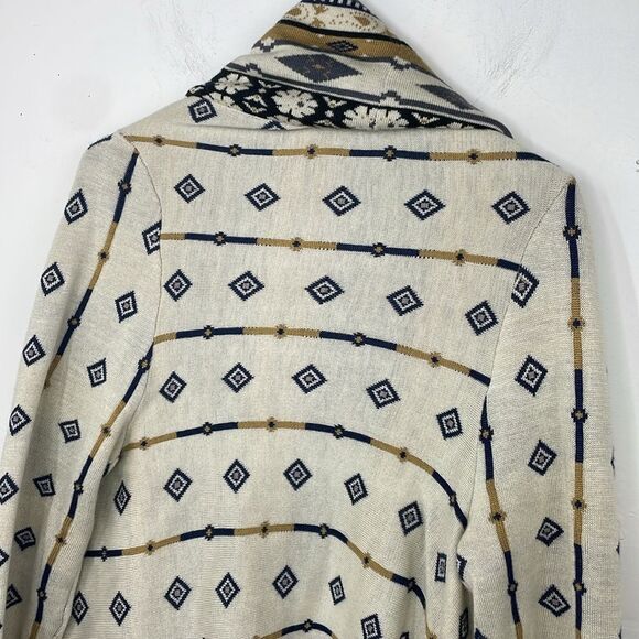 Freeway Waterfall Shawl Wrap Cardigan Sweater Aztec Print Long sleeves sz Large - Picture 11 of 16